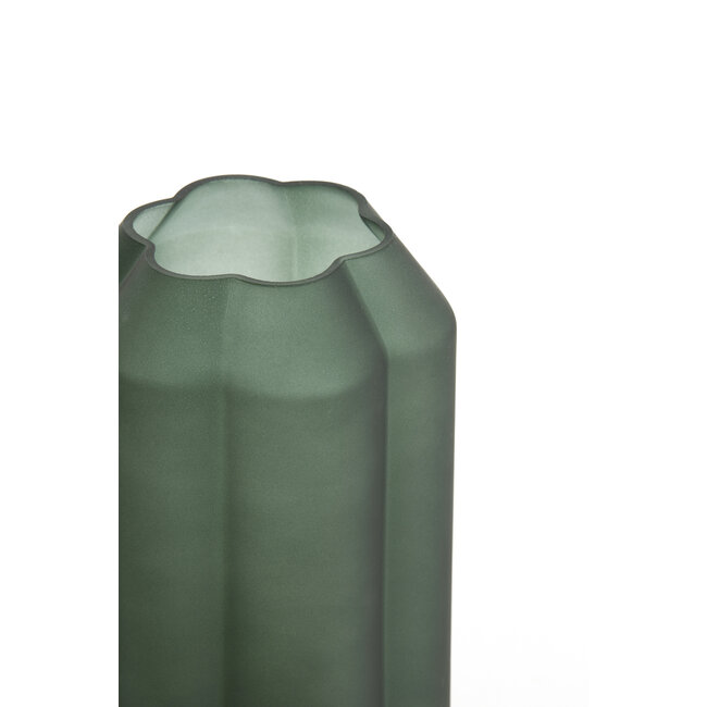 Light en Living Tafellamp LED Ø15x27 cm YVIAS glas mat donker groen+goud