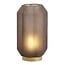 Light & Living Tafellamp LED Ø15x27 cm YVIAS glas mat donker bruin+goud