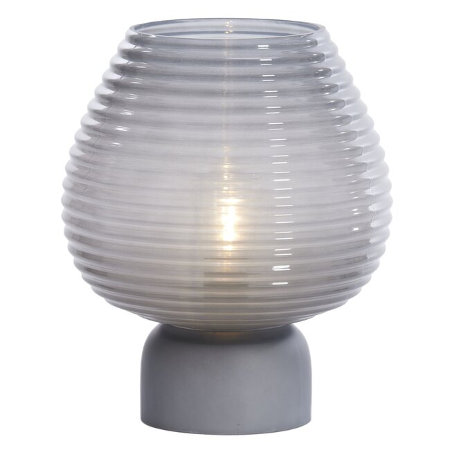 Light & Living Tafellamp LED Ø22x27 cm ALENNA glas grijs