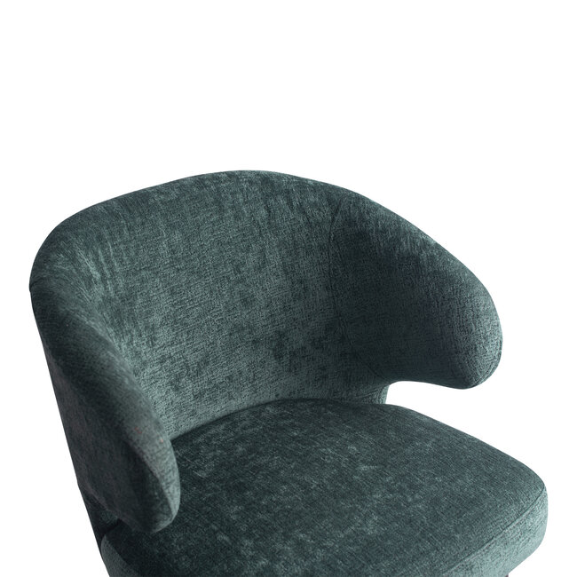 PTMD Eettafelstoel Petrol groen met houten poten