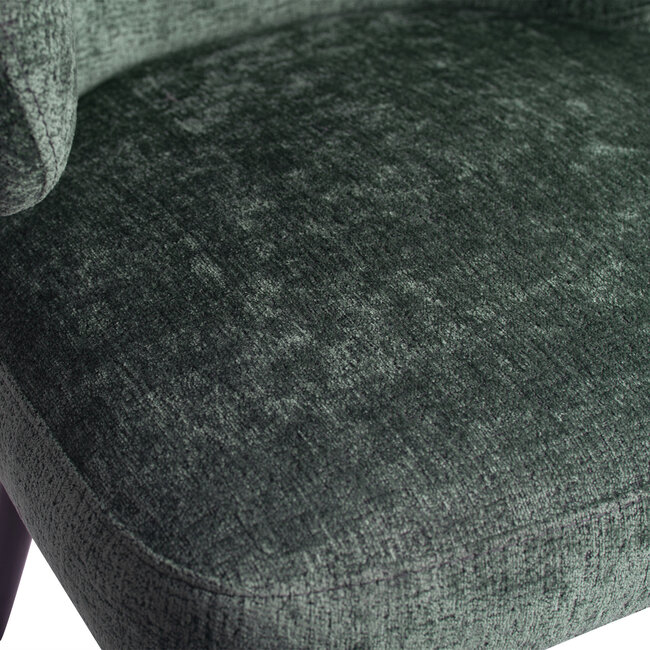 PTMD Eettafelstoel Petrol groen met houten poten