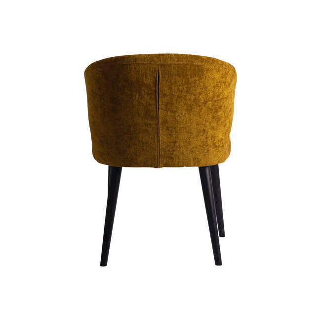 PTMD Eettafelstoel Fiori geel met houten poten