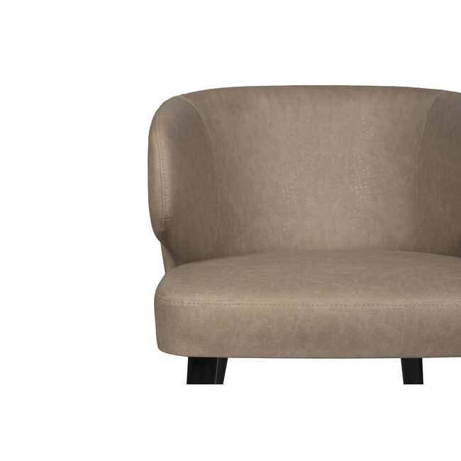 PTMD Eettafelstoel Fiori zand kunstleer met houten poten