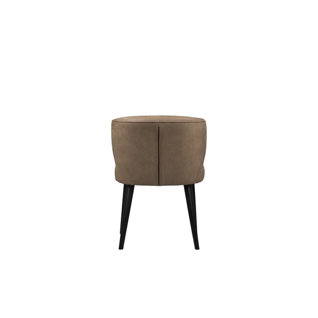 PTMD Eettafelstoel Fiori taupe terraleer met houten poten