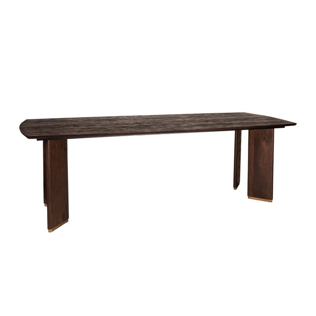PTMD Eettafel Liber mango bruin gouden poot 240 cm
