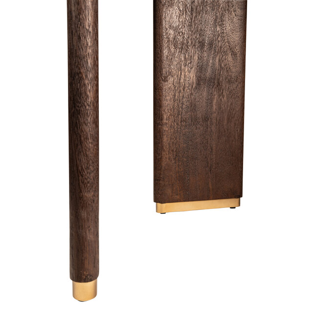 PTMD Eettafel Liber mango bruin gouden poot 280 cm