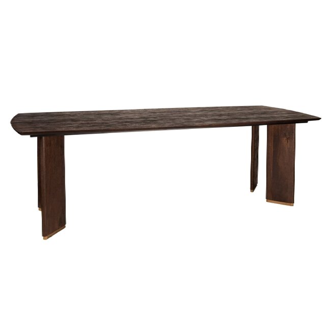 PTMD Eettafel Liber mango bruin gouden poot 280 cm