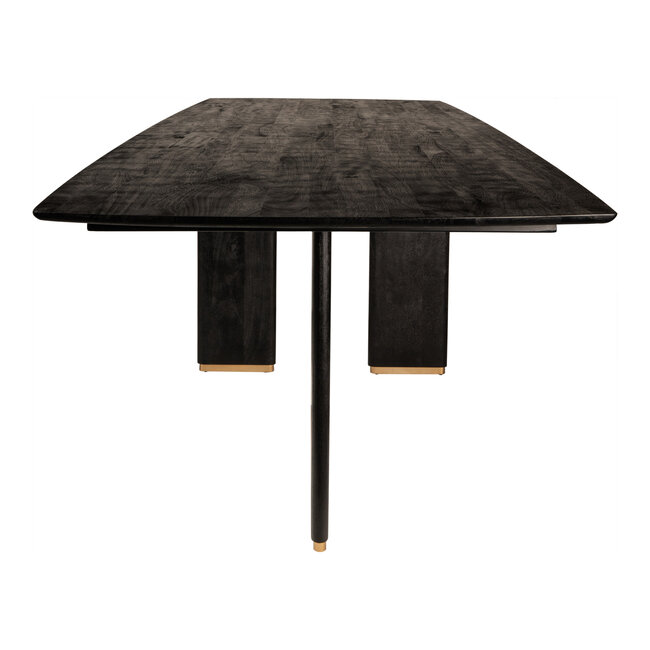 PTMD Eettafel Liber mango zwart gouden poot 200 cm