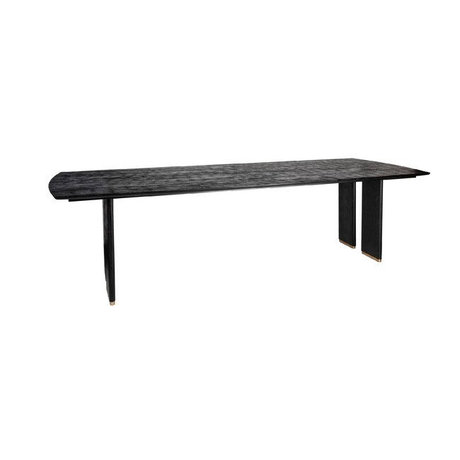 PTMD Eettafel Liber mango zwart gouden poot 200 cm