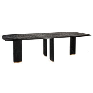 PTMD Eettafel Liber mango zwart gouden poot 240 cm