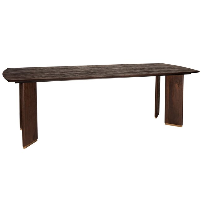 PTMD Eettafel Liber mango bruin gouden poot 200 cm