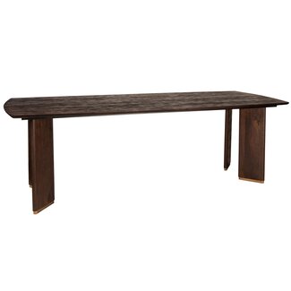 PTMD Eettafel Liber mango bruin gouden poot 240 cm