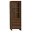 WoonMax Vitrinekast Sheffield Dark Almond met 1 glazen deur en 1 dichte deur