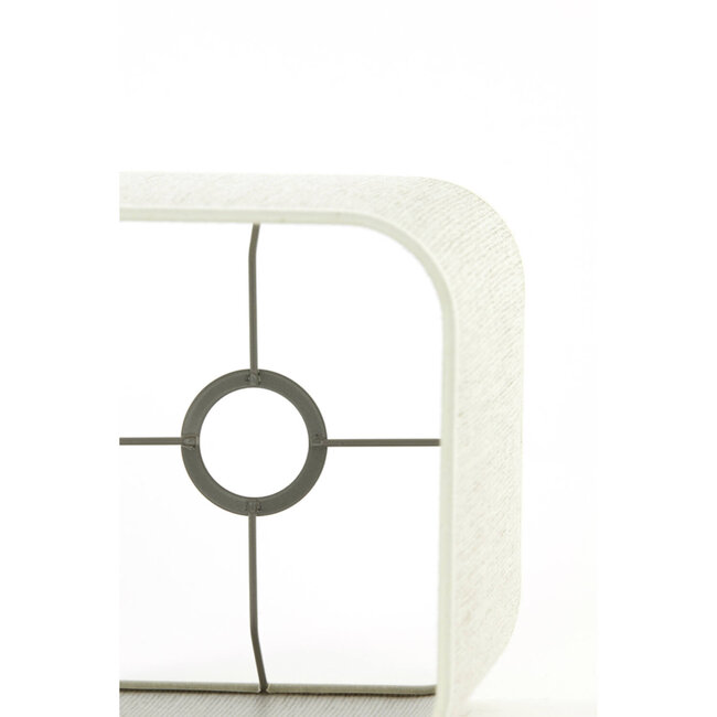 Light en Living Lampenkap vierkant rond hoog 20-20-26 cm BRESKA parel wit