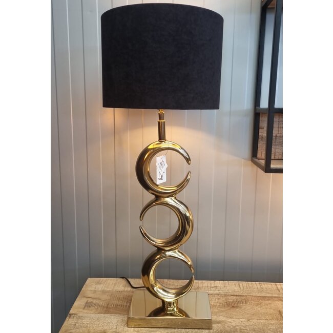 Light en Living Lampvoet 23x13x65 cm MAAN licht goud