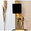Light en Living Tafellamp 28x20x68 cm GIRAFFE antiek  brons+velvet zwart