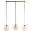 Light & Living Hanglamp 3L 120x30x30 cm MEDINA glas amber+goud