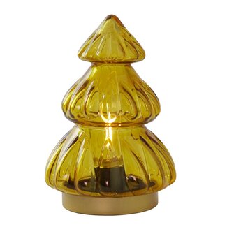 Light en Living Tafellamp LED Ø12x18 cm TREE glas glans  okergeel