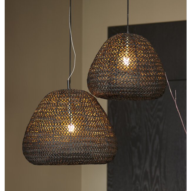 Light en Living Hanglamp FINOU mat zwart Ø42x38 cm