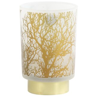 Light en Living Tafellamp LED Ø10x12,5 cm BRANCH glas wit-goud