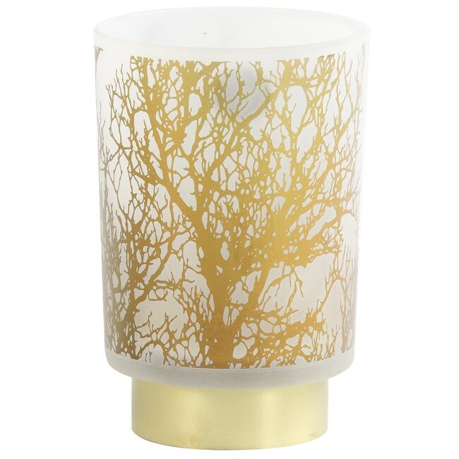 Light en Living Tafellamp LED Ø10x12,5 cm BRANCH glas wit-goud