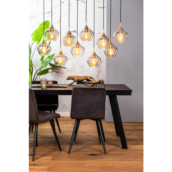 Light en Living Hanglamp 10L glas smoke