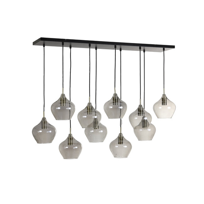 Light en Living Hanglamp 10L glas smoke
