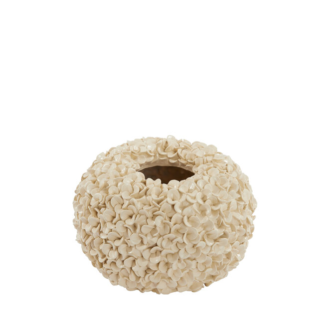 Light en Living Vaas deco Ø38x23 cm PHYLIA crème