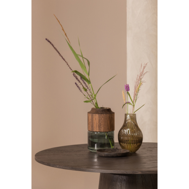 Woood Maan Eettafel Rond Mdf Donkerbruin Ø 120cm