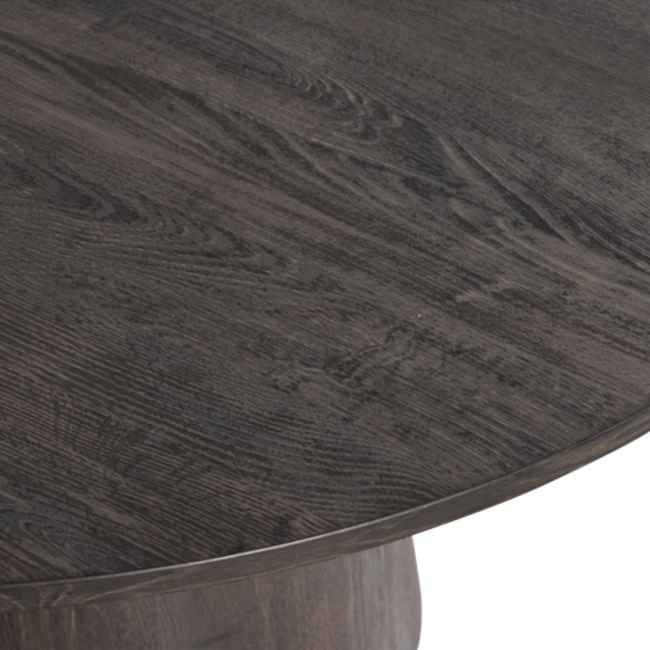 Woood Maan Eettafel Rond Mdf Donkerbruin Ø 120cm