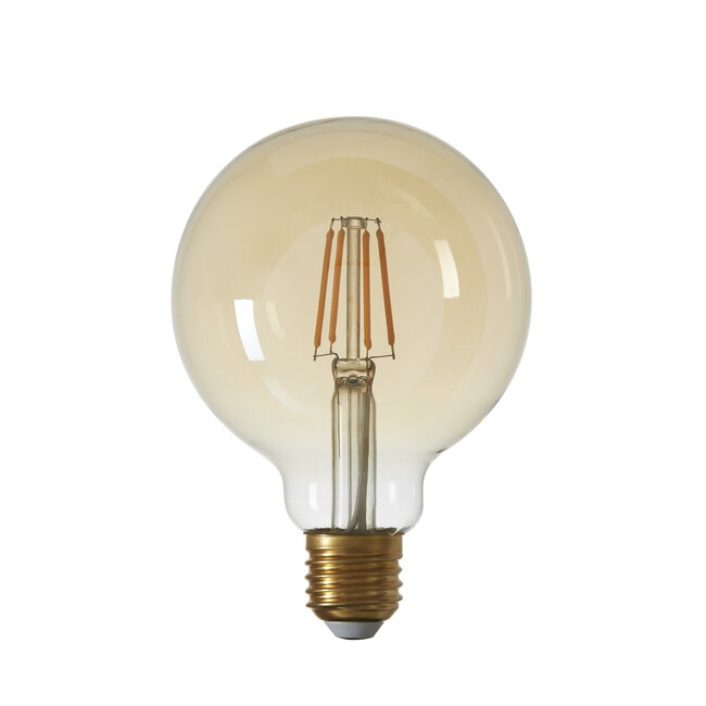 Light & Living LED globe Ø9,5x14 cm LIGHT 4W amber E27 dimbaar