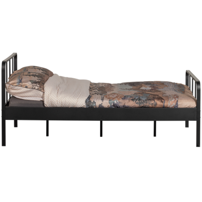 Woood Mees Bed Twijfelaar Metaal Zwart 120x200cm