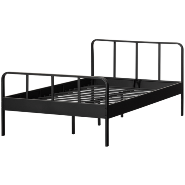 Woood Mees Bed Twijfelaar Metaal Zwart 120x200cm