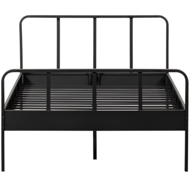 Woood Mees Bed Twijfelaar Metaal Zwart 120x200cm