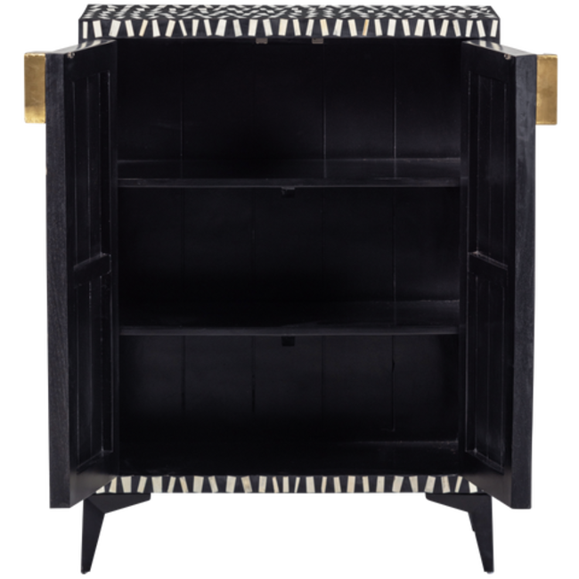 Woood Menne Opbergkast Zwart/wit