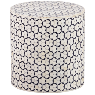 Woood Neva Bijzettafel Zwart/wit