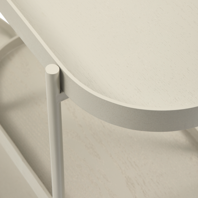 Woood Noan Sidetable Hout/metaal Antique Beige