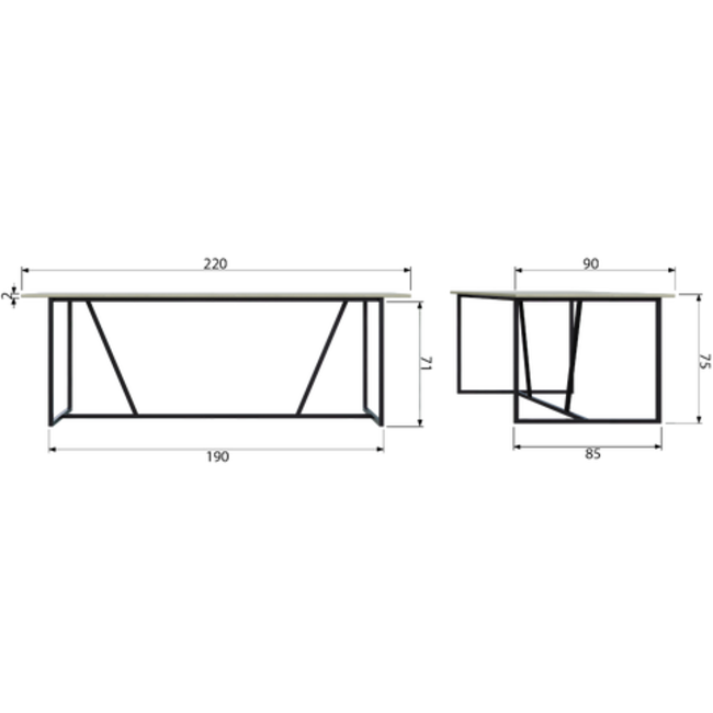 Woood Silas Eettafel Essen Dust [fsc]