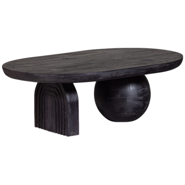 Woood Steppe Salontafel Mango Hout Zwart