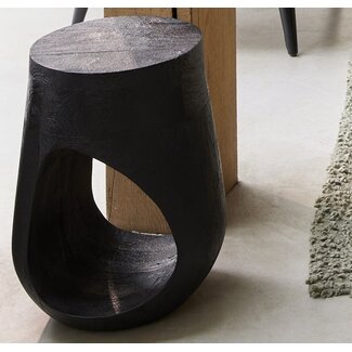 Light en Living Bijzettafel Ø35x45 cm PARALIA hout mat zwart