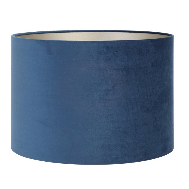 Light en Living Kap cilinder 35-35-30 cm VELOURS petrol blauw