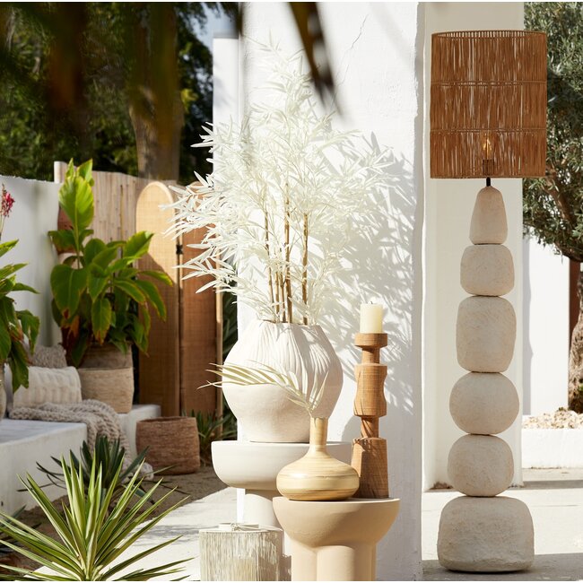 Light en Living Kap cilinder 40-40-50 cm LANZANO raffia  naturel