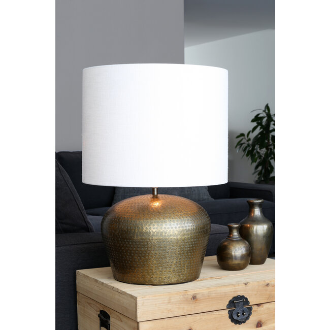 Light en Living Lampenkap cilinder 50-50-38 cm LIVIGNO eiwit