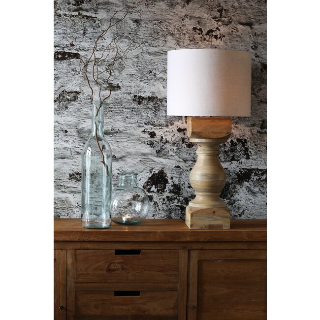 Light en Living Lampenkap cilinder 30-30-21 cm LIVIGNO eiwit