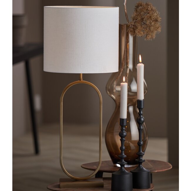 Light en Living Lampenkap cilinder 35-35-30 cm LIVIGNO eiwit