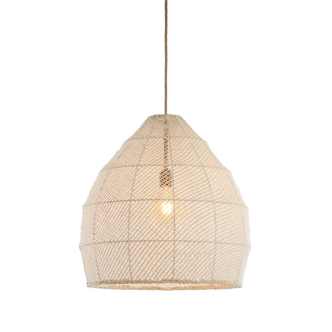 Light en Living Hanglamp Ø50x50 cm MAKASSAR zijde  crème
