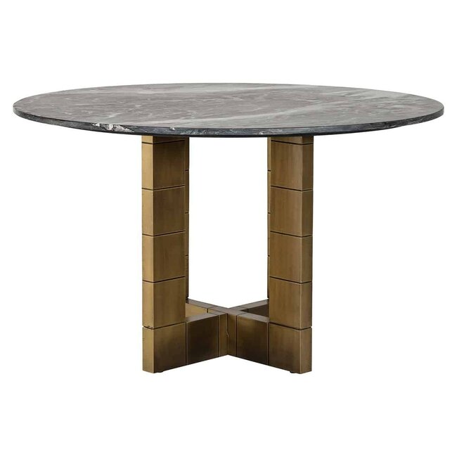 Richmond Interiors  Eettafel Collada 130Ø zwart goud