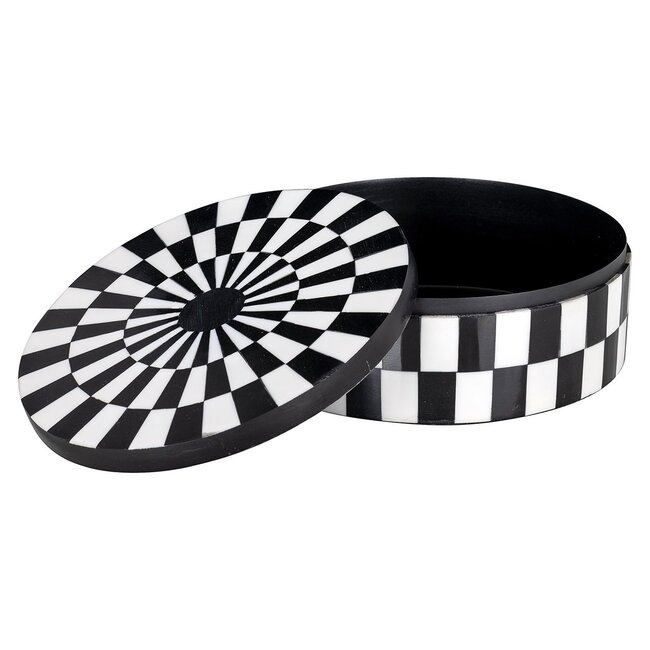 Richmond Interiors  Opberg box Nore zwart / wit