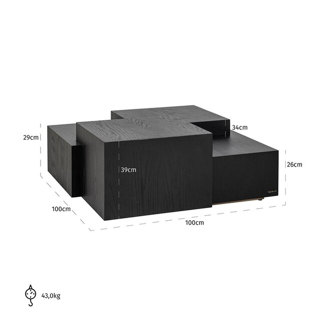 Richmond Interiors  Salontafel Lennox Dark Coffee (Dark coffee)