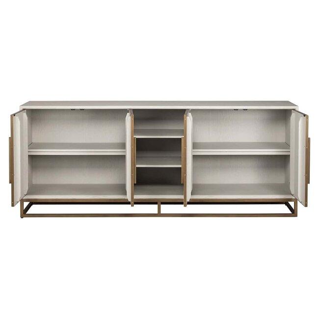 Richmond Interiors  Dressoir Whitebone brass 4-deuren (Verona Grey)